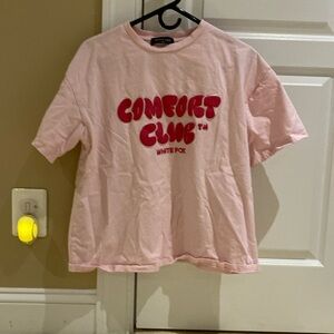 White Fox Comfort Club Oversized Tee Bon Bon